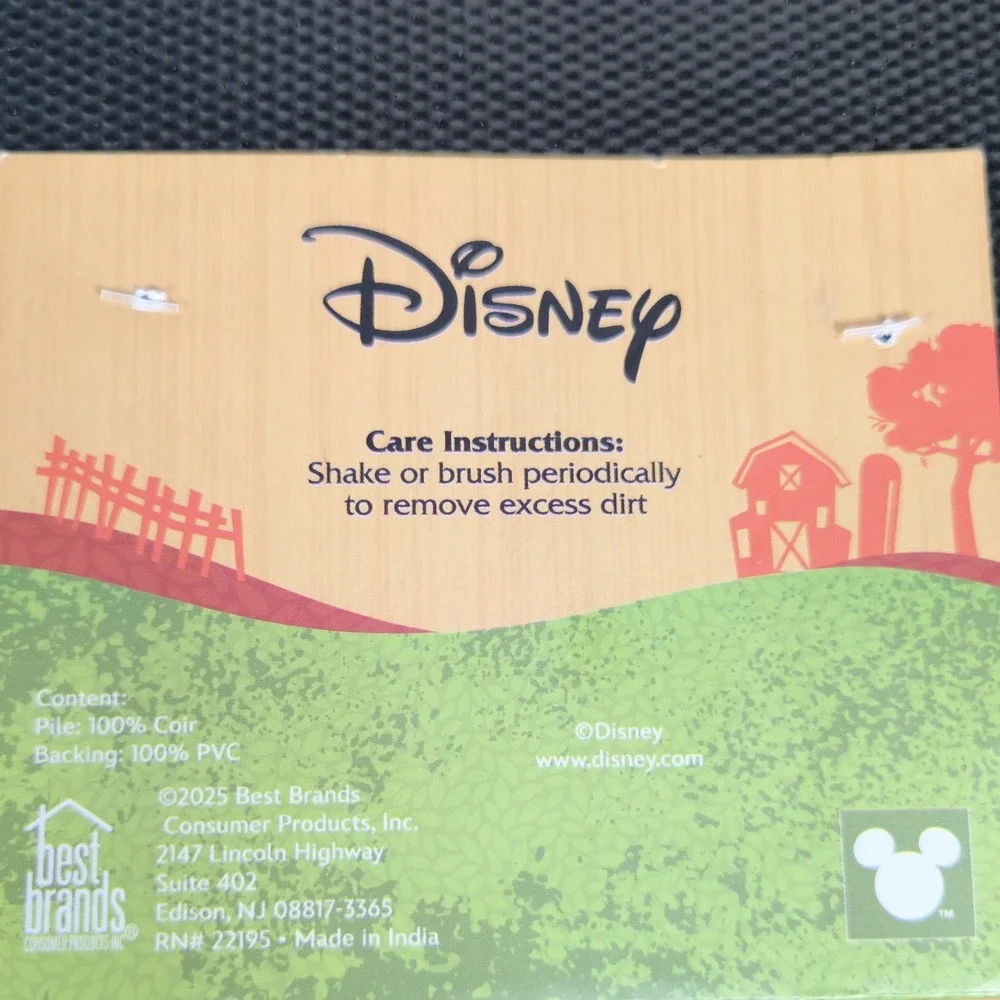 Disney Mickey Mouse Fall Leaves Coir Doormat Orange 18 x 30